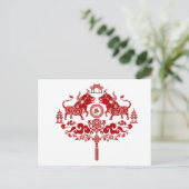 Carte Postale Bonne année chinoise du boeuf, 2021 (Debout devant)