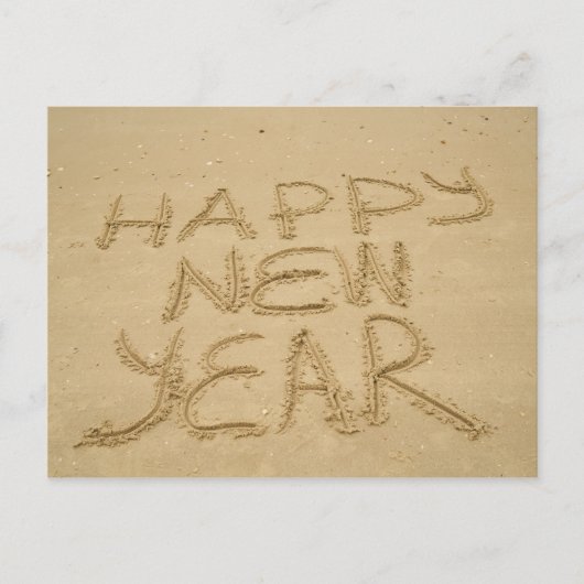 Carte Postale Bonne année dans le sable (Devant)