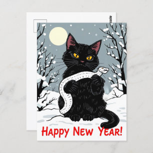 Carte Postale Bonne année du serpent