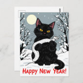 Carte Postale Bonne année du serpent (Devant / Derrière)