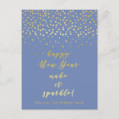 Carte Postale Bonne année, faites-le scintiller ! Éclats d'or (Devant)