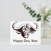 Carte Postale Bonne année Gnu (Debout devant)
