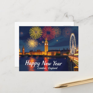Carte Postale Bonne année Londres fête