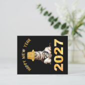 Carte Postale Bonne année Mew 2027 (Debout devant)