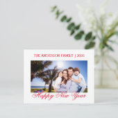 Carte Postale Bonne année photo de famille (Debout devant)