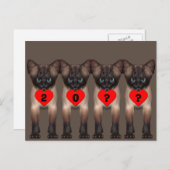 Carte Postale Bonne année Siamese Kitten (Devant / Derrière)