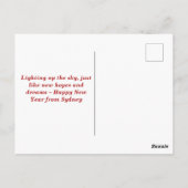 Carte Postale Bonne année Sydney Australie (Dos)