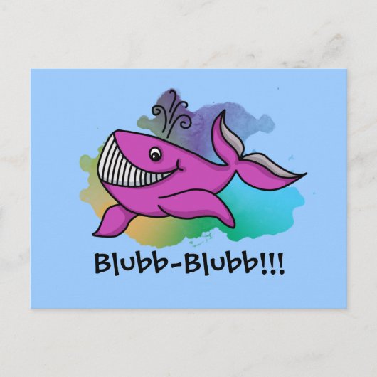 Carte Postale Bonne baleine à Grinning (Devant)