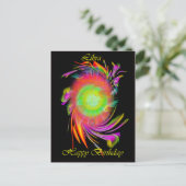 Carte Postale Bonne bibliothèque d'anniversaire (Debout devant)