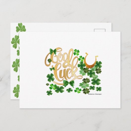 Carte Postale Bonne chance (Devant / Derrière)