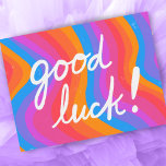 Carte Postale BONNE CHANCE Cool coloré et bandes amusantes<br><div class="desc">Découvrez cet art sucré et coloré,  fait à la main par moi pour vous ! N'hésitez pas à ajouter votre propre texte ou à modifier les couleurs. Visitez mon magasin pour plus de détails !</div>