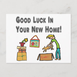 Carte Postale Bonne Chance Dans Votre Nouvelle Maison