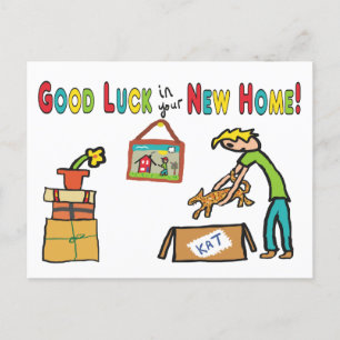 Carte Postale Bonne Chance Dans Votre Nouvelle Maison