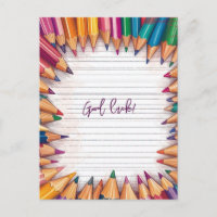 Bonne Chance Entourée de Crayons