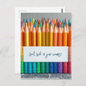 Carte Postale Bonne Chance Pour Vos Examens Scolaires (Devant / Derrière)