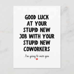 Carte Postale Bonne Chance Pour Votre Nouveau Travail Citation D