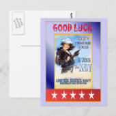 Carte Postale Bonne chance, rejoignez la Marine (Devant / Derrière)