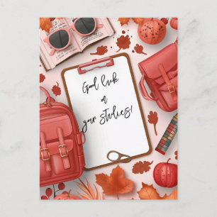 Carte Postale Bonne chance sur vos études scolaires