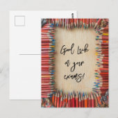 Carte Postale Bonne chance sur vos examens (Devant / Derrière)