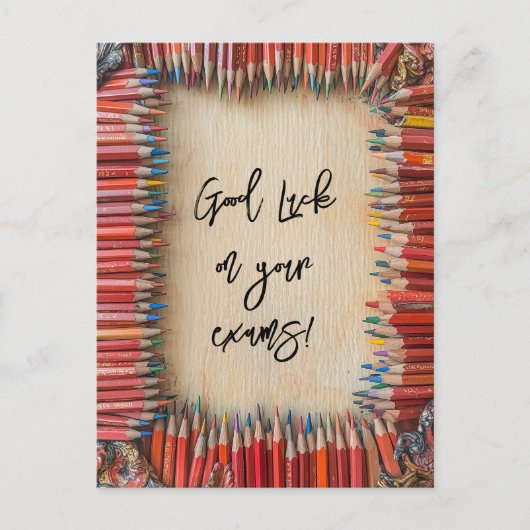 Carte Postale Bonne chance sur vos examens (Devant)
