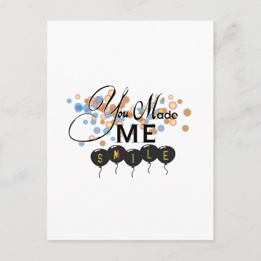 Carte Postale Bonne citation avec ballons - Vous M'avez FAIT SOU (Devant)