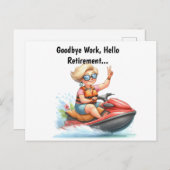 Carte Postale Bonne Citation De Retraite Pour Elle (Devant / Derrière)