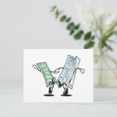 Carte Postale Bonne conception des remboursements d'impôt (Debout devant)