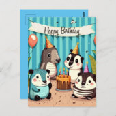 Carte Postale Bonne coutume d'anniversaire (Devant / Derrière)