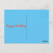 Carte Postale Bonne coutume d'anniversaire (Dos)