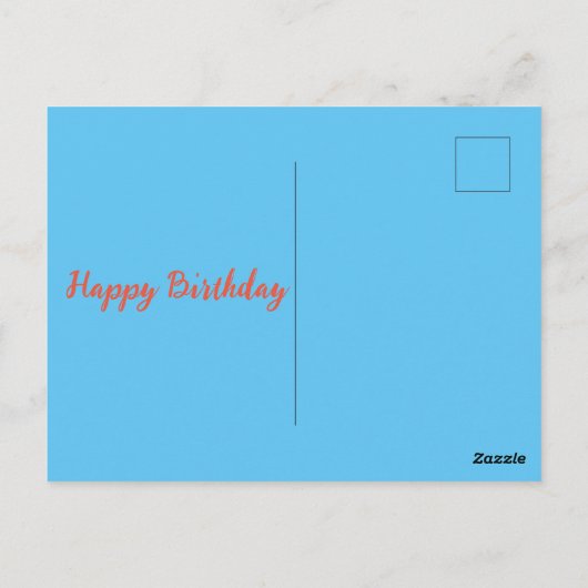 Carte Postale Bonne coutume d'anniversaire (Dos)