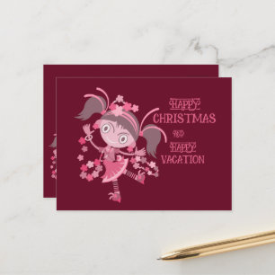 CARTE POSTALE BONNE CRISTMAS VACANCES SOUHAITER POUR AMI