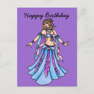 Carte Postale Bonne danseuse du ventre d'anniversaire