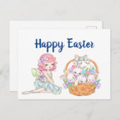 Carte Postale Bonne Fée de Pâques (Devant / Derrière)