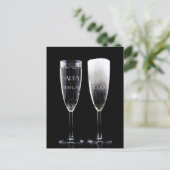 Carte Postale Bonne fête d'anniversaire Cheers Champagne Flûte d (Debout devant)