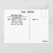 Carte Postale Bonne fête d'anniversaire Colorful Brush Invitatio (Dos)