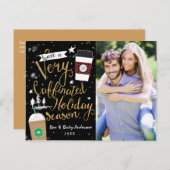 CARTE POSTALE BONNE FÊTE DE FIN D'ANNÉE TRÈS CAFFÉ (Devant / Derrière)