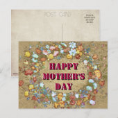 Carte Postale Bonne fête des mères (Devant / Derrière)