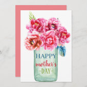 Carte postale Bonne Fête des Mères (Devant / Derrière)