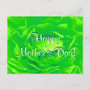 Carte Postale Bonne fête des mères Bright Green Rose