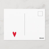 Carte Postale Bonne fête des mères ! Coeur rouge (Dos)