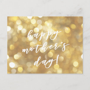 Carte Postale Bonne fête des mères ! Épercées d'or glamour