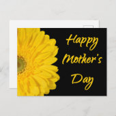 Carte Postale Bonne fête des mères Fleur Jaune (Devant / Derrière)