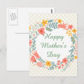 Carte Postale Bonne fête des mères Fleurs de printemps (Devant / Derrière)