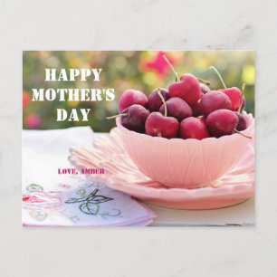 Carte Postale Bonne fête des mères jolie Cerises Fruits maman