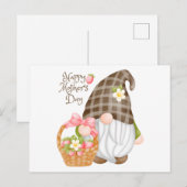 Carte Postale Bonne fête des mères mignonne Gnome fraise (Devant / Derrière)
