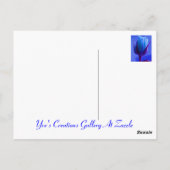 Carte Postale Bonne fête des mères Rose bleu (Dos)