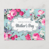 Carte Postale Bonne fête des mères. Tableau Rose ancien (Devant)