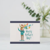 Carte Postale Bonne Fête des pères (Debout devant)