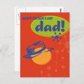 Carte Postale Bonne Fête des pères (Devant / Derrière)