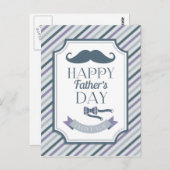 Carte Postale Bonne Fête des pères (Devant / Derrière)